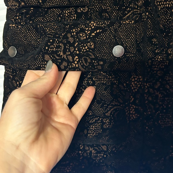 NWT Northside Black and Brown Lace 3/4 Puffer jacket medium - Picture 7 of 11